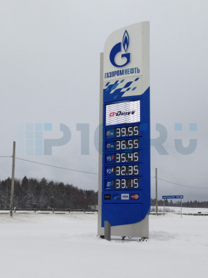Led экран P10 для АЗС Газпром нефть, p10 газпром,