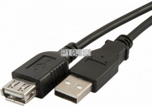 USB удлинитель 3м. USB2.0 A вилка — А розетка , 209,